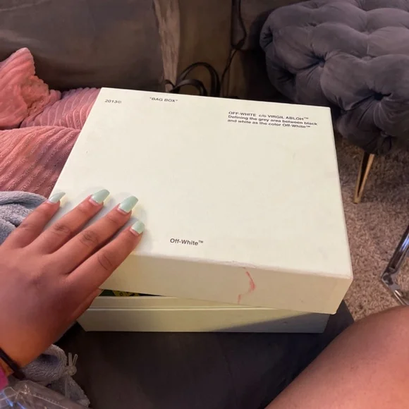 diagonal stripe motif shoulder bag - Picture 8 of 8